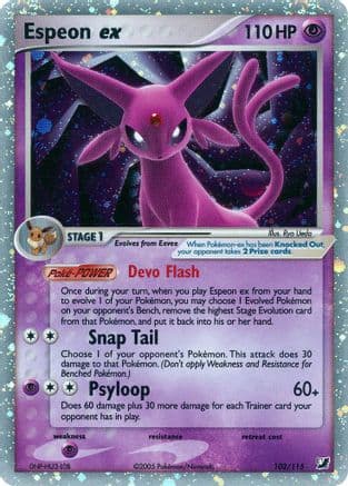 Espeon ex — EX Unseen Forces Pokémon TCG card by Ryo Ueda
