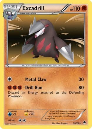 Excadrill (56) — Emerging Powers Pokémon TCG card by Shin Graphics