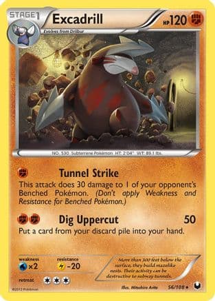 Excadrill (56) — Dark Explorers Pokémon TCG card by Mitsuhiro Arita