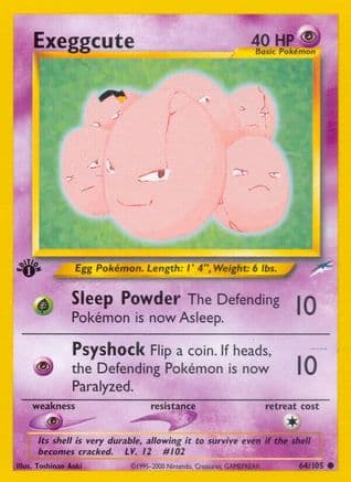 Exeggcute — Neo Destiny Pokémon TCG card by Toshinao Aoki