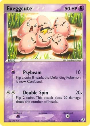 Exeggcute — EX FireRed & LeafGreen Pokémon TCG card by Tomokazu Komiya