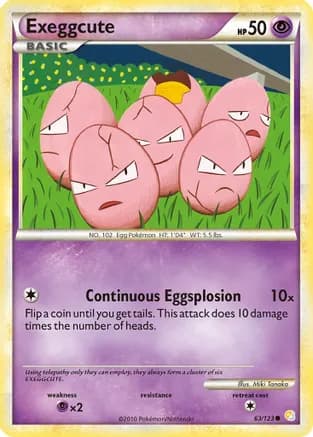 Exeggcute — HeartGold SoulSilver Pokémon TCG card by Miki Tanaka