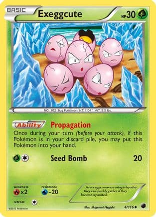 Exeggcute — Plasma Freeze Pokémon TCG card by Hasuno