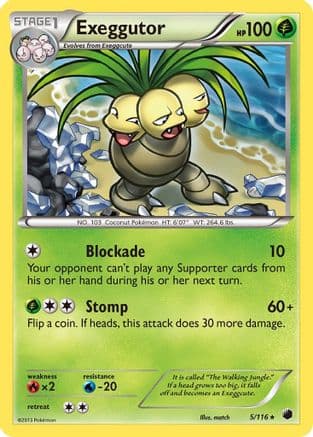 Exeggutor — Plasma Freeze Pokémon TCG card by miki kudo
