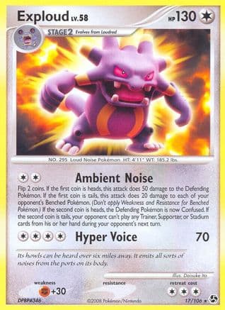 Exploud — Great Encounters Pokémon TCG card by Daisuke Ito
