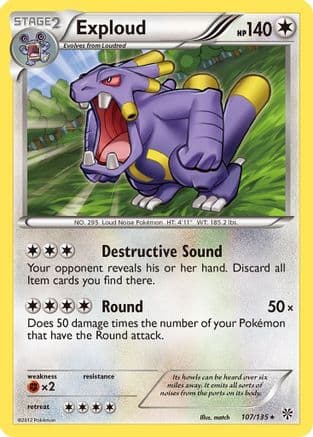 Exploud — Plasma Storm Pokémon TCG card by match