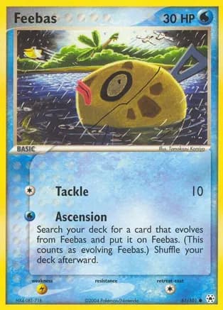 Feebas — EX Hidden Legends Pokémon TCG card by Tomokazu Komiya