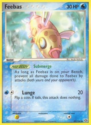 Feebas - 049/106 — Emerald Pokémon TCG card by Atsuko Nishida