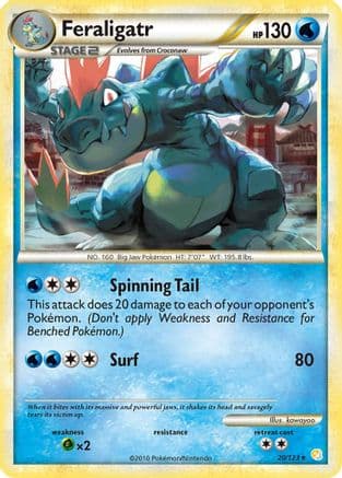 Feraligatr — HeartGold SoulSilver Pokémon TCG card by nagimiso