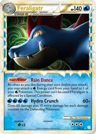 Feraligatr (Prime) — HeartGold SoulSilver Pokémon TCG card by Kent Kanetsuna