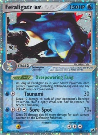 Feraligatr ex — EX Unseen Forces Pokémon TCG card by Hikaru Koike