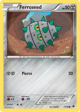 Ferroseed (71) — Emerging Powers Pokémon TCG card by MAHOU