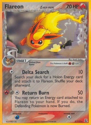 Flareon (Delta Species) — Delta Species Pokémon TCG card by Kouki Saitou