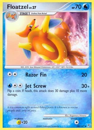 Floatzel — Supreme Victors Pokémon TCG card by Kagemaru Himeno
