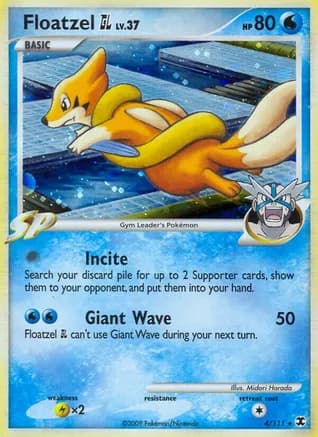 Floatzel GL — Rising Rivals Pokémon TCG card by Midori Harada