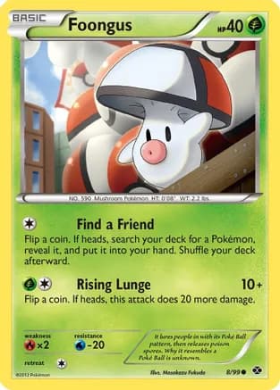Foongus — Next Destinies Pokémon TCG card by Masakazu Fukuda