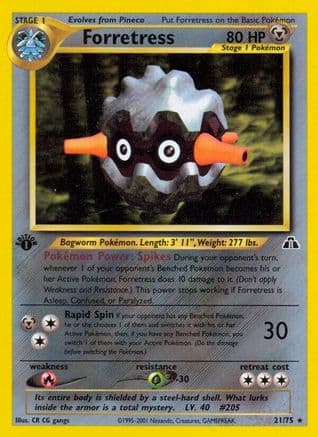 Forretress (21) — Neo Discovery Pokémon TCG card by CR CG gangs