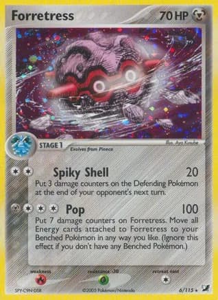 Forretress — EX Unseen Forces Pokémon TCG card by Aya Kusube