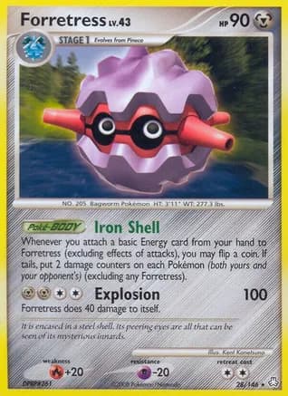 Forretress — Legends Awakened Pokémon TCG card by Kent Kanetsuna