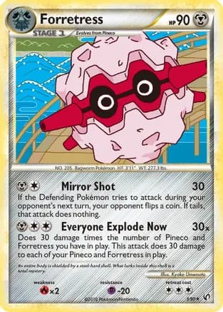 Forretress (3) — Undaunted Pokémon TCG card by Kyoko Umemoto