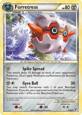 Forretress (13) — Undaunted Pokémon TCG card by Kagemaru Himeno