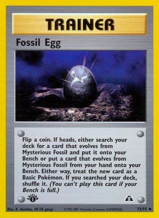 Fossil Egg — Neo Discovery Pokémon TCG card by K. Hoshiba, CR CG gangs
