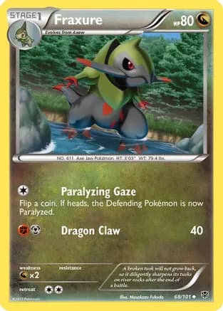Fraxure — Plasma Blast Pokémon TCG card by Masakazu Fukuda