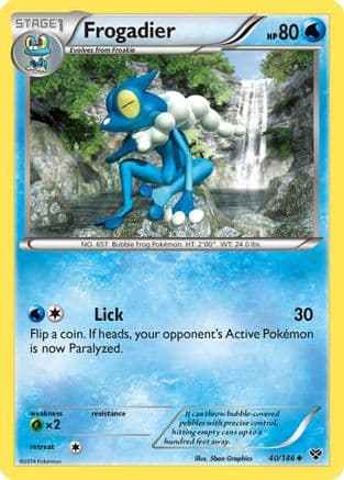 Frogadier — XY Base Set Pokémon TCG card by 5ban Graphics