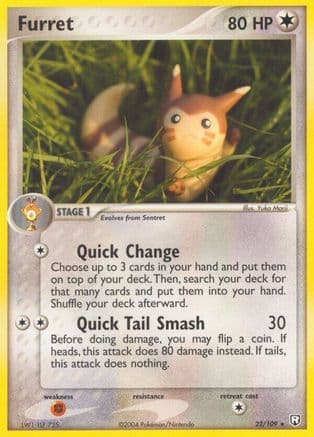 Furret — EX Team Rocket Returns Pokémon TCG card by Yuka Morii