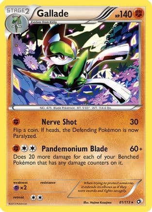 Gallade — Legendary Treasures Pokémon TCG card by NC Empire