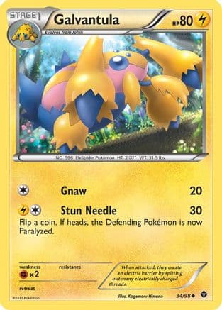 Galvantula — Emerging Powers Pokémon TCG card by Shimaris Yukichi