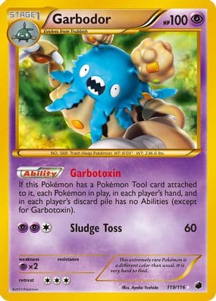 Garbodor (119 Secret Rare) — Plasma Freeze Pokémon TCG card by Ayako Yoshida