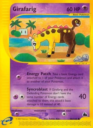 Girafarig — Skyridge Pokémon TCG card by Yukiko Baba