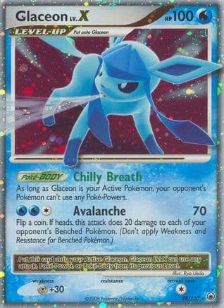 Glaceon LV.X — Majestic Dawn Pokémon TCG card by Ryo Ueda