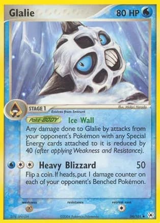 Glalie — EX Hidden Legends Pokémon TCG card by Midori Harada