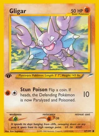 Gligar — Neo Destiny Pokémon TCG card by Mina Nakai