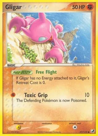 Gligar — EX Unseen Forces Pokémon TCG card by Mitsuhiro Arita