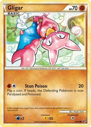 Gligar — Undaunted Pokémon TCG card by Kazumasa Yasukuni