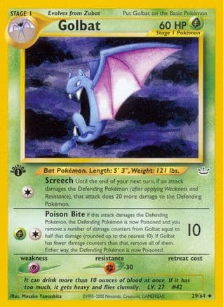 Golbat — Neo Revelation Pokémon TCG card by Masako Yamashita