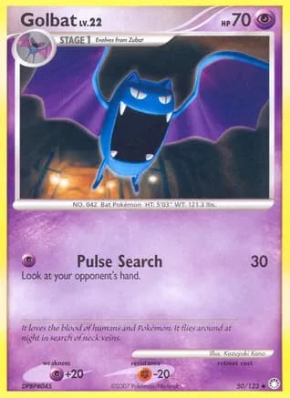 Golbat — Mysterious Treasures Pokémon TCG card by Mousho