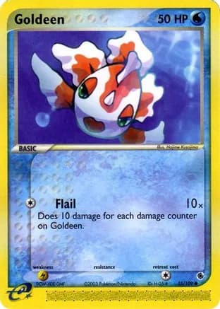 Goldeen — EX Ruby and Sapphire Pokémon TCG card by Hajime Kusajima