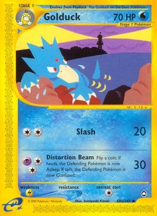 Golduck (50a) — Aquapolis Pokémon TCG card by Sumiyoshi Kizuki