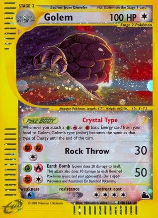 Golem — Skyridge Pokémon TCG card by Mitsuhiro Arita