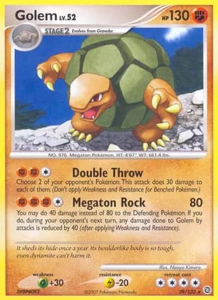 Golem — Secret Wonders Pokémon TCG card by Naoyo Kimura