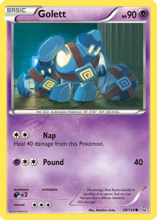 Golett — Dragons Exalted Pokémon TCG card by Mitsuhiro Arita