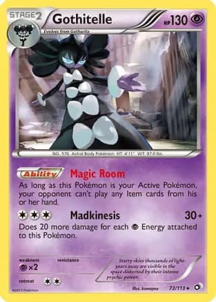 Gothitelle — Legendary Treasures Pokémon TCG card by kawayoo