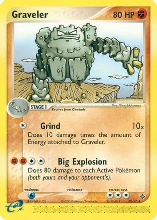 Graveler - 29/97 — Dragon Pokémon TCG card by Hisao Nakamura