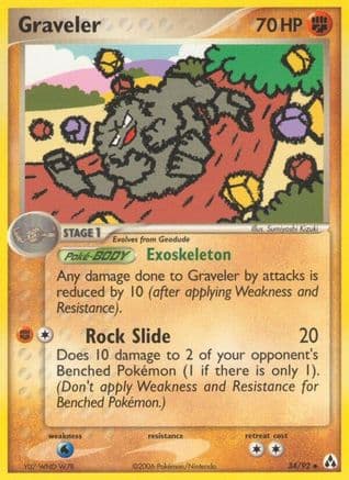 Graveler — Legend Maker Pokémon TCG card by Ken Sugimori