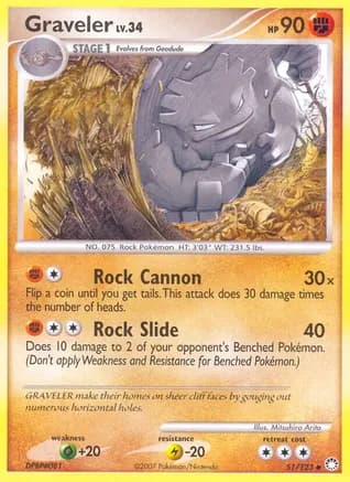 Graveler — Mysterious Treasures Pokémon TCG card by Mitsuhiro Arita
