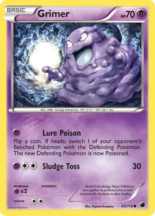 Grimer — Plasma Freeze Pokémon TCG card by Hajime Kusajima